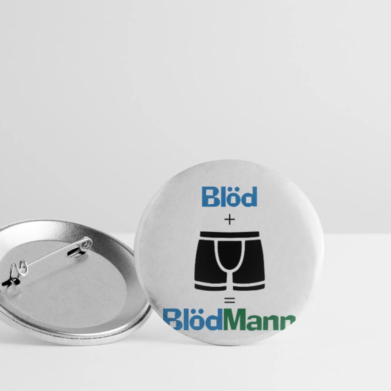 Blödmann Mann Idiot Geschenk provokant Spruch Idee Buttons klein 25 mm (5er Pack)
