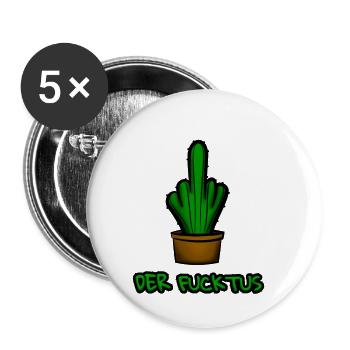 Der Fucktus Kaktus Pflanze Fun Shirt Fuck off - Buttons klein 25 mm (5er Pack) - Weiß - Vorne