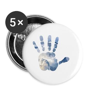 Hand Clouds - Buttons small 1''/25 mm (5-pack) - white - Front