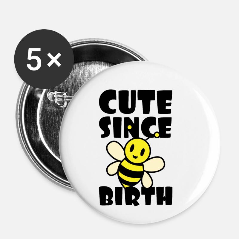 Démonstration Durable - Lot de 5 petits badges (25 mm) - blanc