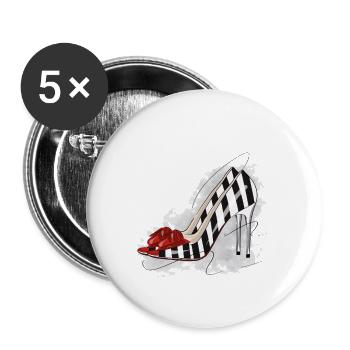 Sexy high heels - Buttons small 1''/25 mm (5-pack) - white - Front