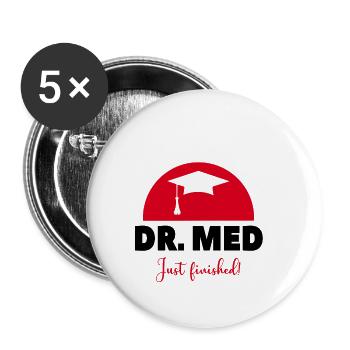 Conclusion devise | Graduation - design - Lot de 5 petits badges (25 mm) - blanc - Devant