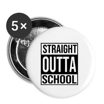 Obtention du diplôme, obtention du diplôme, Matura | conception - Lot de 5 petits badges (25 mm) - blanc - Devant