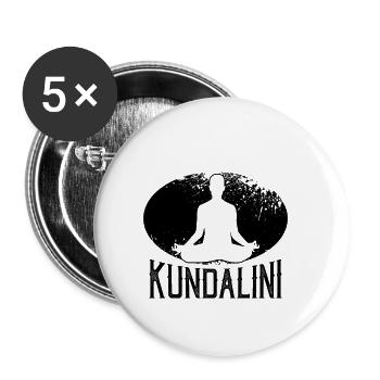 Kundalini Yoga - Buttons klein 25 mm (5er Pack) - Weiß - Vorne