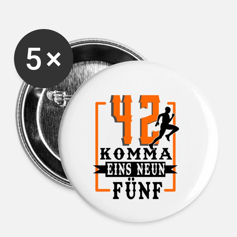 Marathon - Buttons small 1''/25 mm (5-pack) - white