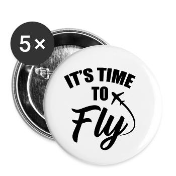 Travel - Buttons small 1''/25 mm (5-pack) - white - Front