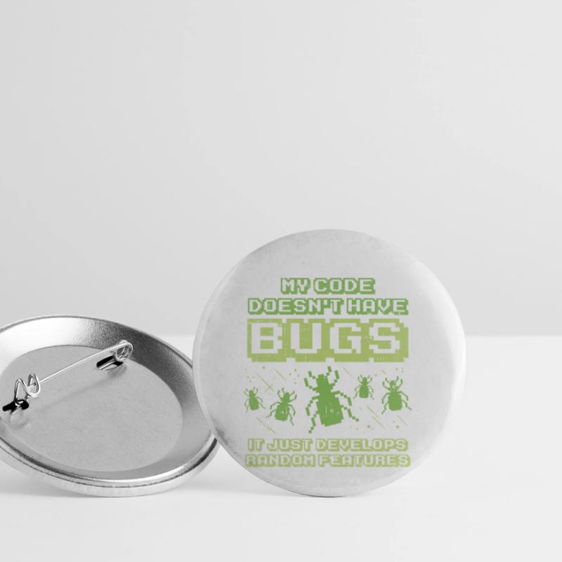 Code Bug Test Programmierer Entwickler Geschenk Buttons klein 25 mm (5er Pack)