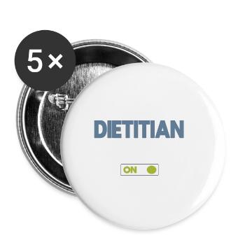 Dietitian mode: ON - Buttons small 1''/25 mm (5-pack) - white - Front