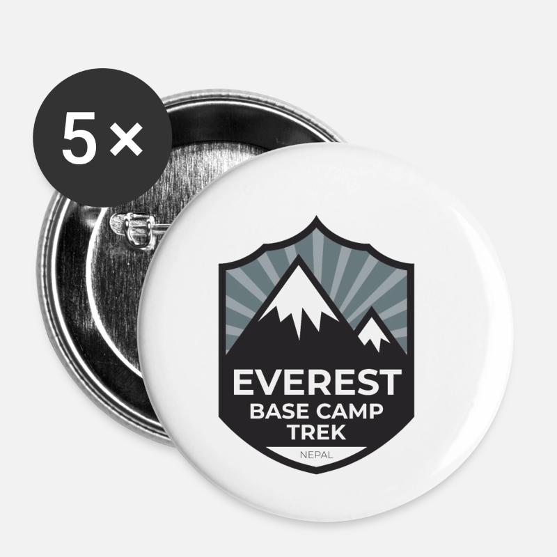 Mount Everest Base Camp Trek - Nepal - Buttons small 1''/25 mm (5-pack) - white