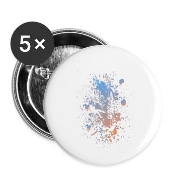 Cadeau nature alpinisme alpinisme alpiniste - Lot de 5 petits badges (25 mm) - blanc - Devant
