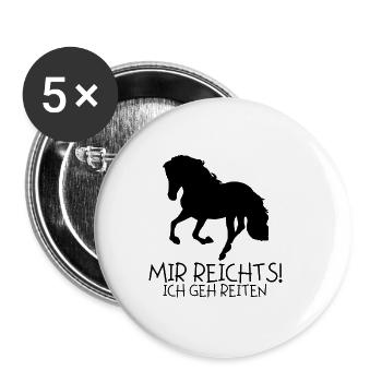 J’aime les chevaux - Lot de 5 petits badges (25 mm) - blanc - Devant