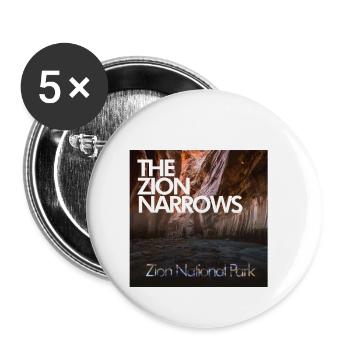 The Zion Narrows - National Park USA - Buttons klein 25 mm (5er Pack) - Weiß - Vorne
