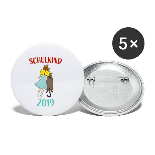 Schulkind 2019 | Einschulung und Schulanfang - Buttons klein 25 mm (5er Pack)