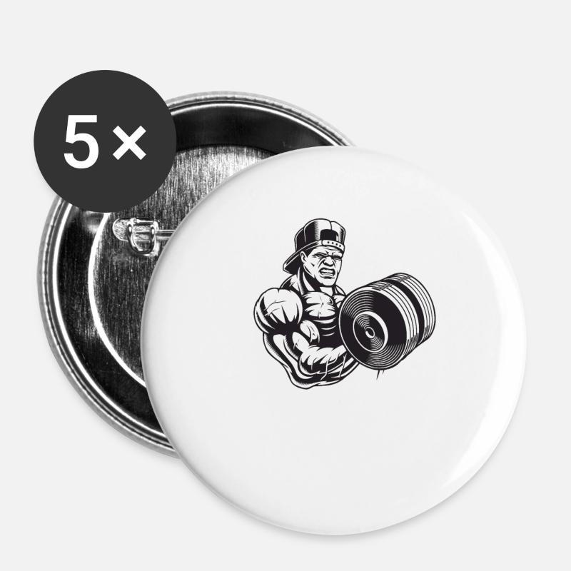 I’m training - Buttons klein 25 mm (5er Pack) - Weiß