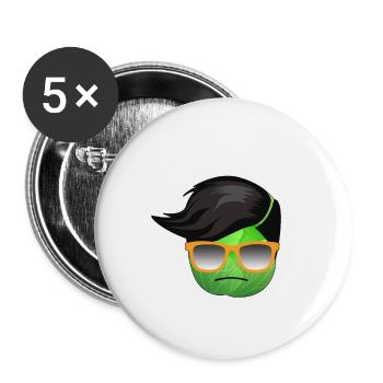 KOHLKOPF - Buttons klein 25 mm (5er Pack) - Weiß - Vorne