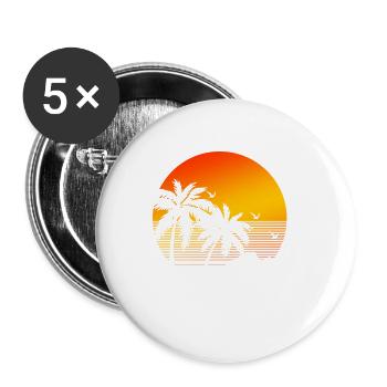 80s Retro Party Gift | Oldschool 80s - Buttons small 1''/25 mm (5-pack) - white - Front