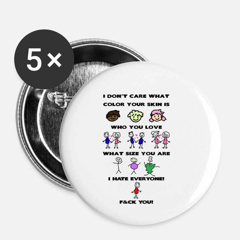 I Hate Everyone - Buttons small 1''/25 mm (5-pack) - white