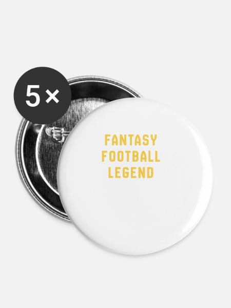 Fantasy-Fußball-Legende - Buttons klein 25 mm (5er Pack) - Weiß