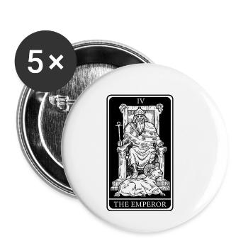 Der König Tarot Karten Hellseher Wahrsager - Buttons klein 25 mm (5er Pack) - Weiß - Vorne