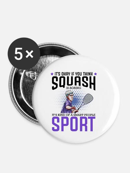 Squash - Buttons klein 25 mm (5er Pack) - Weiß
