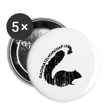 Oachkatzlschwoaf Bayern - Buttons klein 25 mm (5er Pack) - Weiß - Vorne