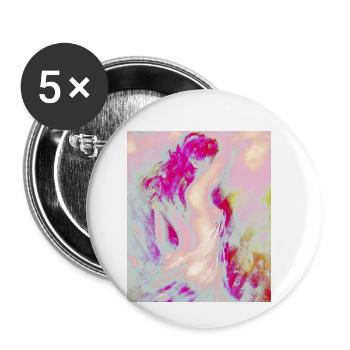 Nu nu censuré censuré - Lot de 5 petits badges (25 mm) - blanc - Devant