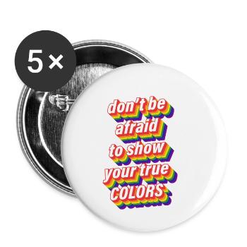 Gay Lesbian LGBT Homosexuality Colors - Buttons small 1''/25 mm (5-pack) - white - Front