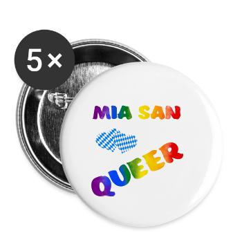 2019 Wiesn München Geschenkidee Bayern - Buttons klein 25 mm (5er Pack) - Weiß - Vorne