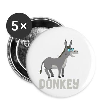 DONKEY SUNGLASSES DONKEY - Buttons small 1''/25 mm (5-pack) - white - Front