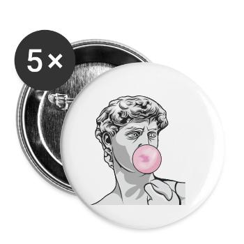 Cool wie Marmor - Buttons klein 25 mm (5er Pack) - Weiß - Vorne