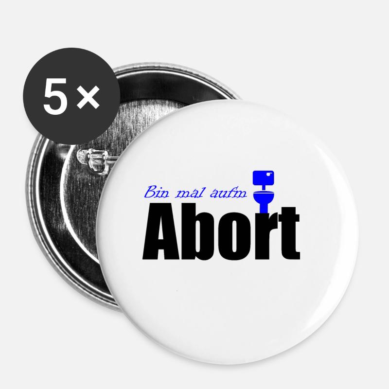 Abort Klo WC Dialect Toilet Saxon Saxon - Buttons small 1''/25 mm (5-pack) - white