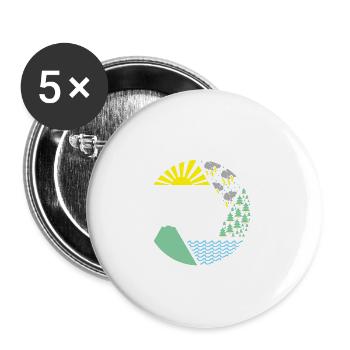 aperture elements weather gift - Buttons small 1''/25 mm (5-pack) - white - Front
