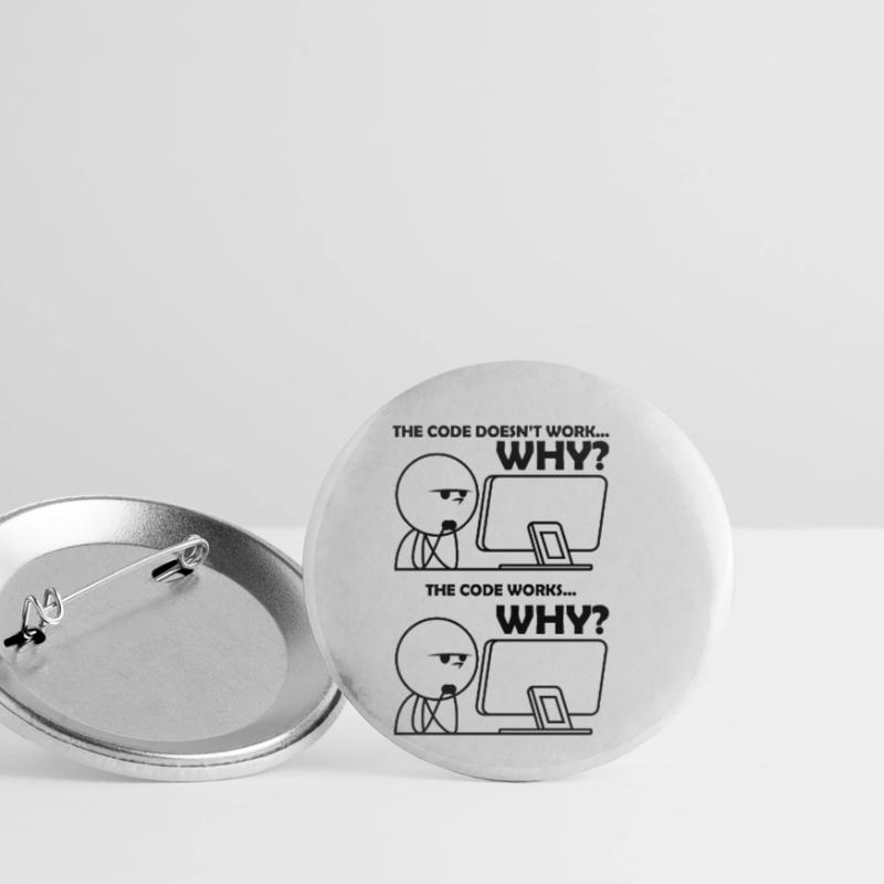 Programmierung Code Witzig Buttons klein 25 mm (5er Pack)