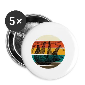 indolence - Lot de 5 petits badges (25 mm) - blanc - Devant