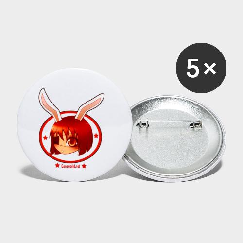 Geneworld - Bunny girl pirate - Lot de 5 petits badges (25 mm)