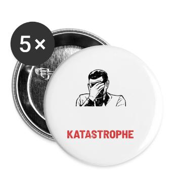 Old Disaster Senior Veteran - Buttons small 1''/25 mm (5-pack) - white - Front