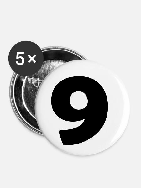 9 - Buttons klein 25 mm (5er Pack) - Weiß