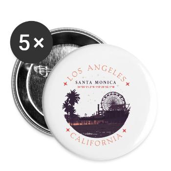 santa monica 1 - Buttons small 1''/25 mm (5-pack) - white - Front