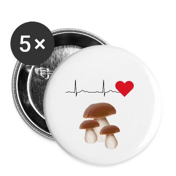 Porcini Mushrooms pick mushroom picker mushroom - Buttons small 1''/25 mm (5-pack) - white - Front