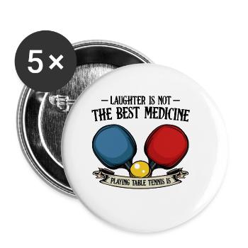 Ping-pong - Lot de 5 petits badges (25 mm) - blanc - Devant