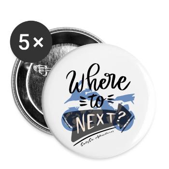 66Adventures - Where To Next - Buttons klein 25 mm (5er Pack) - Weiß - Vorne