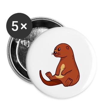 otter - Buttons small 1''/25 mm (5-pack) - white - Front