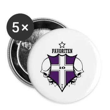 Wien Favoriten - Buttons klein 25 mm (5er Pack) - Weiß - Vorne