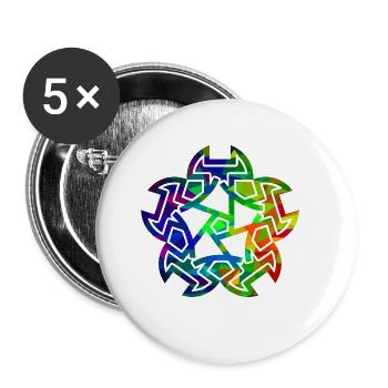 Celtic Ornament - Buttons small 1''/25 mm (5-pack) - white - Front