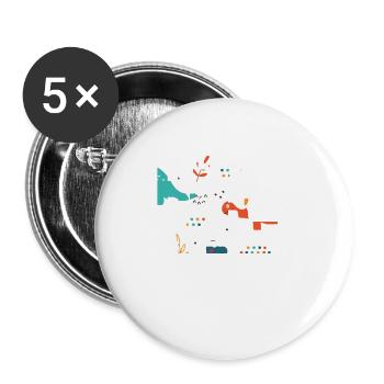 Bruderherz Bester Bruder der Welt Geschenkidee - Buttons klein 25 mm (5er Pack) - Weiß - Vorne