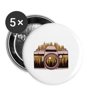 Camara Forest Photograph Kamera - Buttons klein 25 mm (5er Pack) - Weiß - Vorne