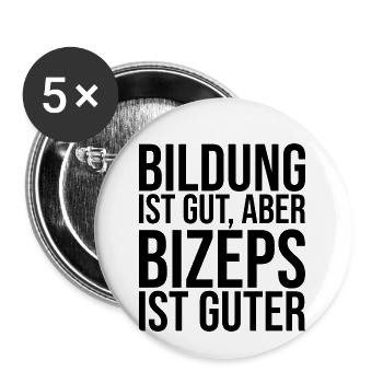 Funny sayings gift at gym fitness - Buttons small 1''/25 mm (5-pack) - white - Front