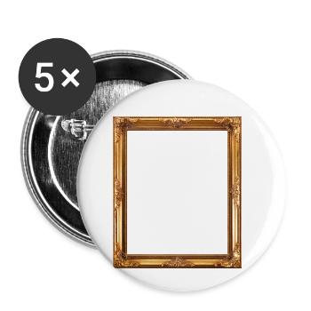 Golden Picture Frame - Buttons small 1''/25 mm (5-pack) - white - Front