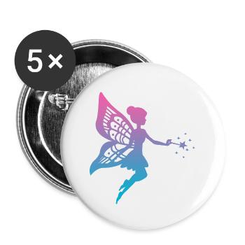fairy - Buttons small 1''/25 mm (5-pack) - white - Front