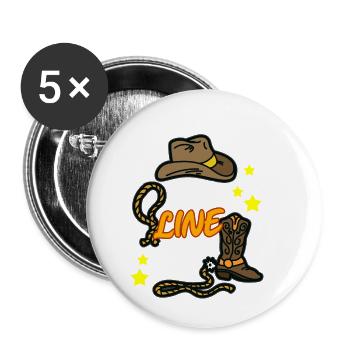 SEINE LINE DANCE TIME Line Dance Line Dance - Buttons klein 25 mm (5er Pack) - Weiß - Vorne